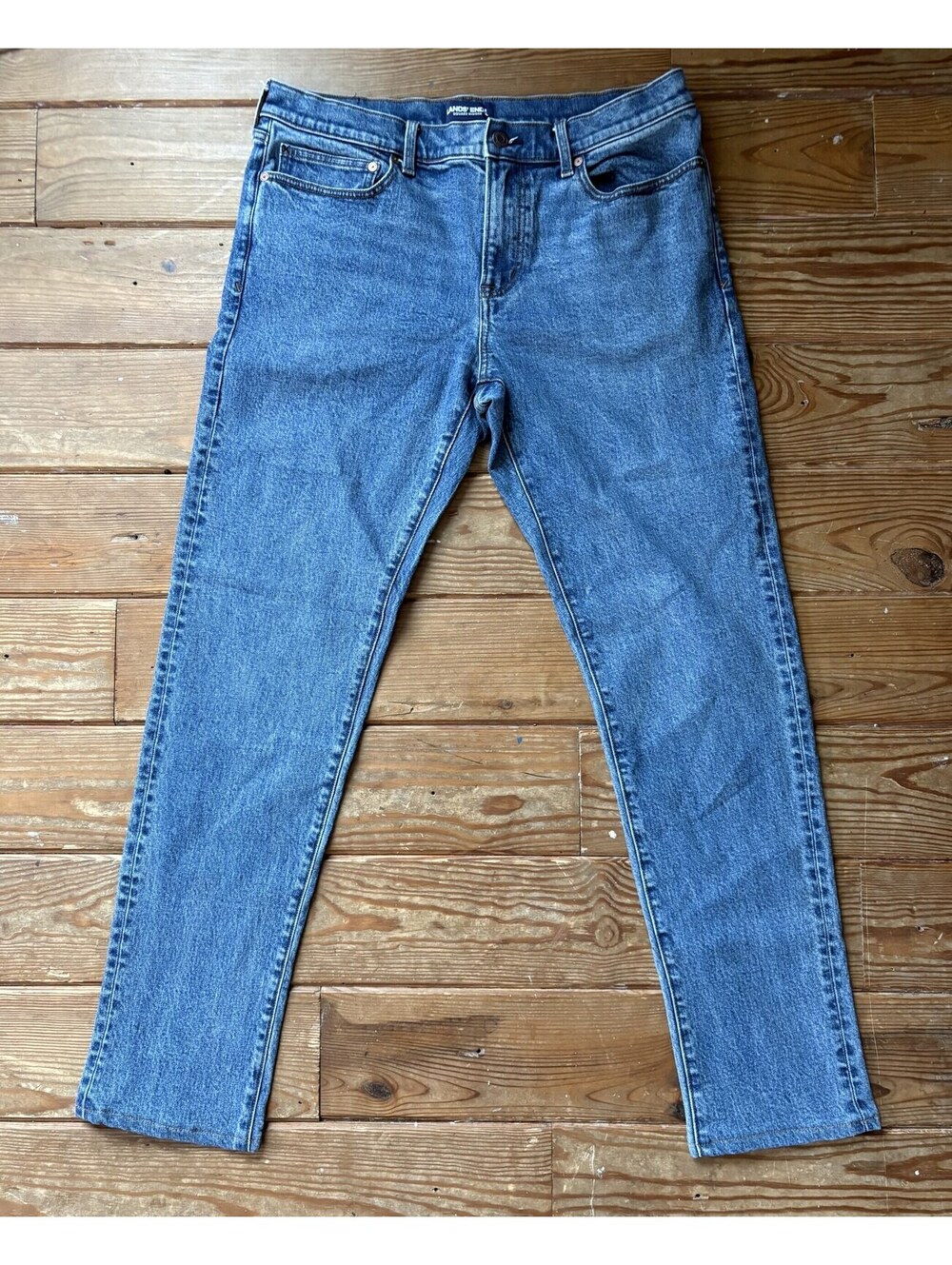 Lands End Square Rigger Men's Slim Fit Jeans Blue Stretch Denim Size 33